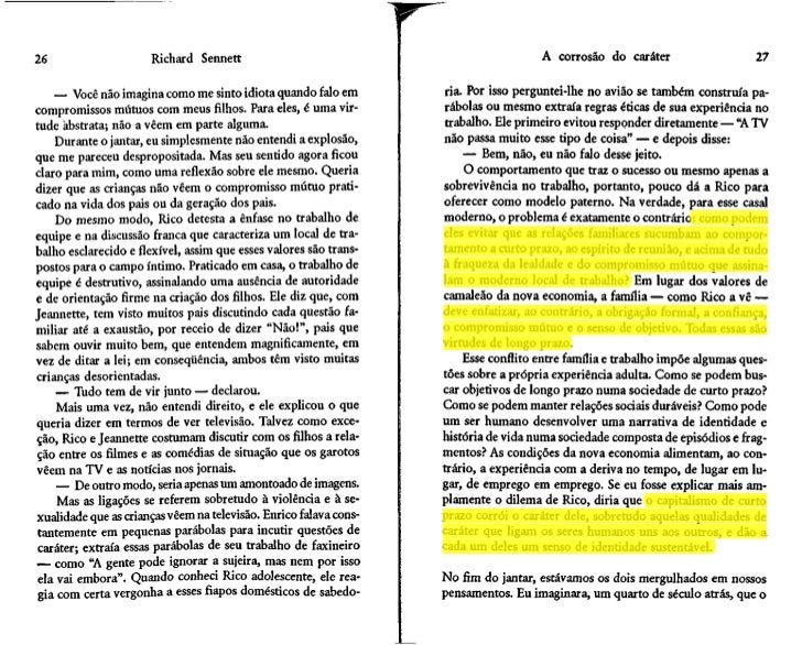 a corroso do carater